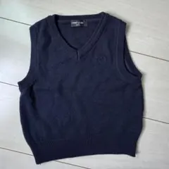COMME CA ISM ネイビー Vネック ベスト 100cm