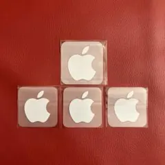 Appleリンゴマーク ステッカー4枚 大きめ1枚、小さめ3枚
