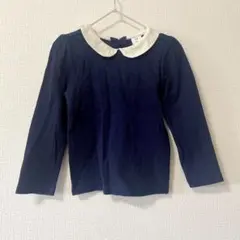 GAP ギャップ キッズ 長袖 カットソー ネイビー 襟付き 105 110