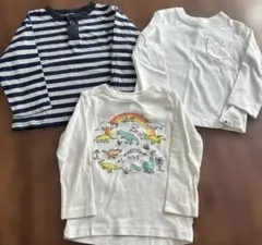 プチバトーその他　長袖カットソー3枚セット