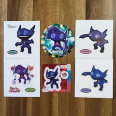 ポケモンパン　デコキャラシール　蓄光　スナック　ヌードル　ヤミラミ