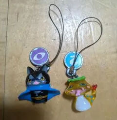 妖怪ウォッチマスコットストラップ　ダークニャン＆ツチノコ