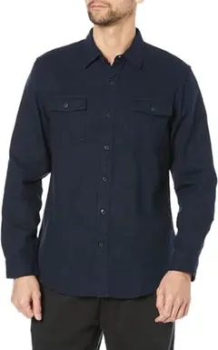 Amazon フランネルシャツ 2ポケット スリムフィット 長袖 メンズSサイズ