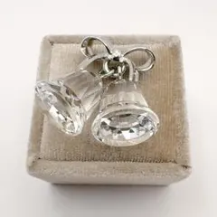 スワロフスキー　置物　ツインベル　ウェディングベル　クリスタル　シルバートーン