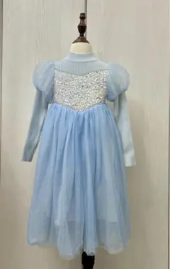 アナと雪の女王 エルサ プリンセスドレス 冬用 エルサ ドレス、子供用ドレス