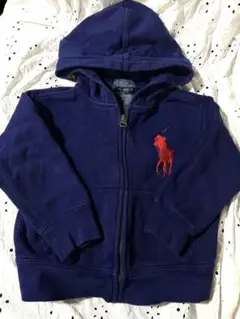 ポロラルフローレン ビッグポニー ジップアップパーカー ネイビー 2T 95