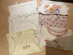 女の子 肌着 キャミソール 半袖 6枚セット　アンパンマン　キティ　100