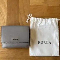 FURLA 財布　二つ折り　折り財布　ブルー系　グレー系