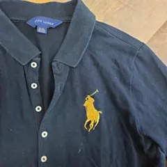 Ralph Lauren 黒 長袖ポロシャツ 160/68　レディースS y50