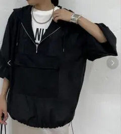 美品/LOUNGEDRESS シアーANORAK アノラックパーカー ブラックのサムネイル