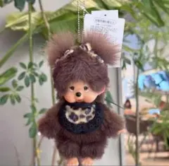 Monchhichi ぬいぐるみ マスコット ヒョウ柄スタイ