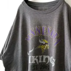 NFL ミネソタ バイキングズ Tシャツ L グレー 灰色 古着