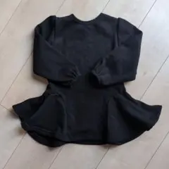 裏起毛　フレアワンピース　黒　厚手