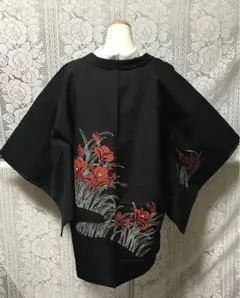 【未使用】黒絵羽　ポリエステル　しつけ糸付き　B55