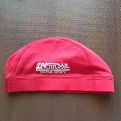 セントラルスポーツ　水泳キャップ　赤　L
