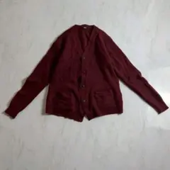 UNIQLO ユニクロ　プレミアムラム Ｖネック カーディガン　XL ボルドー