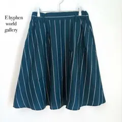 イーハイフンワールドギャラリー スカート 【F】 グリーン ストライプ