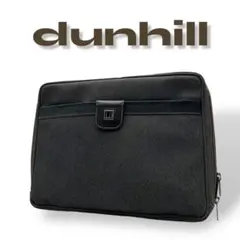 【人気】dunhill　ダンヒル　クラッチバッグ 黒 ウールレザー　美品　希少