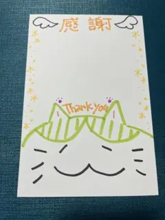感謝 猫5@メッセージカード ポストカード