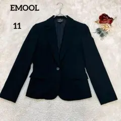 【エムール】EMOOL テーラード美品11号 ブラック フォーマル 通勤