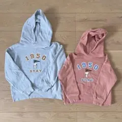 broomビールーム　スヌーピー パーカートレーナー120cm100cm お揃い