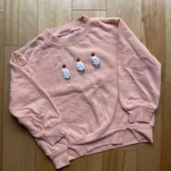 petit main アイスクリーム刺繍 トレーナー 110cm