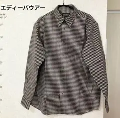 未使用！エディーバウアー★長袖チェックシャツ ボタンダウン M