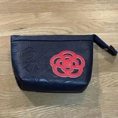 CLATHAS コスメポーチ ネイビー カメリア 小物入れのサムネイル