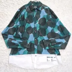 美品 42 DOLCE&GABBANA 水玉 ドット 総柄 ドレスシャツ