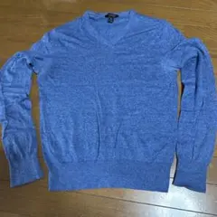 BANANA REPUBLIC 青 Vネックセーター XS