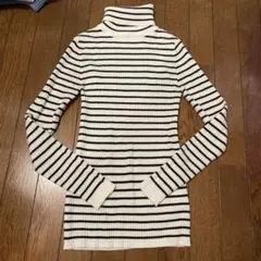 イング　タートルニット　リブニット　ボーダー