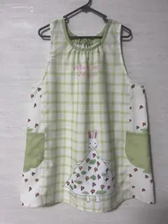 ★G234★ 新品　わたしのワンピースチェックエプロンのサムネイル