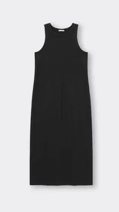 GU ブラック ノースリーブ ロングワンピース 3XL
