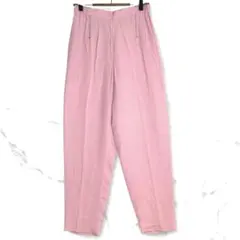 伊太利屋　ステッチの可愛い　テーパードパンツ　ピンク　9 薄手　夏　千鳥格子柄のサムネイル