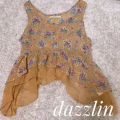タンクトップ キャミ シースルー フラワー デザイン トップス dazzlinのサムネイル