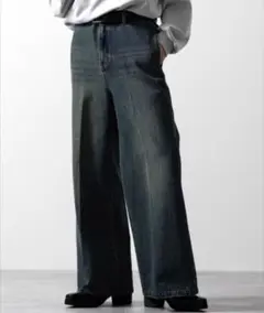 CLEL ヴィンテージデザインフレアデニムパンツ Sサイズ