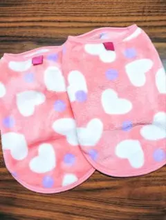 ハート柄犬服 2枚セット
