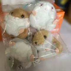 ころはむコロン　ハムスター マスコット ぬいぐるみ 4点セット