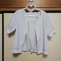 【即購入◎】ehka sopo スカラップ半袖ブラウス グレージュのサムネイル