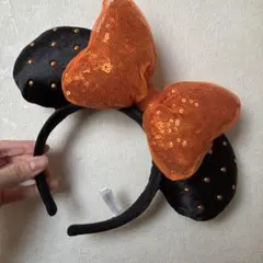 ディズニー カチューシャ ミニー ハロウィン オレンジ
