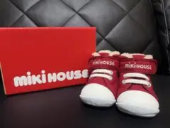 新品⭐︎ MIKI HOUSE ファー付き ファーストシューズ　赤 ベビーシューズ