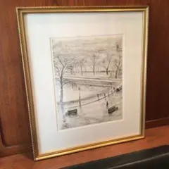 アルベール・マルケ、小道、希少画集画、新品高級額装付 アルベール・マルケ「マルセイユ港雪景色」 3号～100号