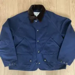 Woolrich 新品未使用　カバーオール ネイビー コーデュロイ襟　Lのサムネイル