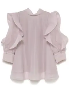 snidel オーガンジーシースルーハーフスリーブブラウス