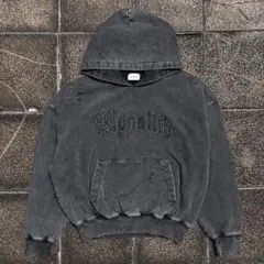 ANDER HUNK Damage Overdyed Parker グレー