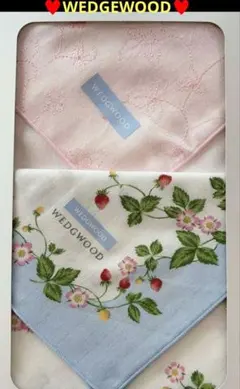 非売品♥資生堂オンラインストアWEDGEWOODハンカチ2枚セット♥のサムネイル