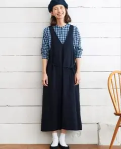 辻希美 parsley home グレー ロングエプロン - メルカリ