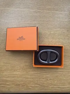 HERMES ダークブラウン シェーヌダンクル　スカーフリング