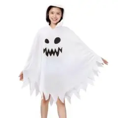 ハロウィン ゴースト オバケ コスプレ ポンチョイベントマントホワイト白
