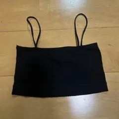 リブ素材　チューブトップ　ブラトップ　ブラック ダンス